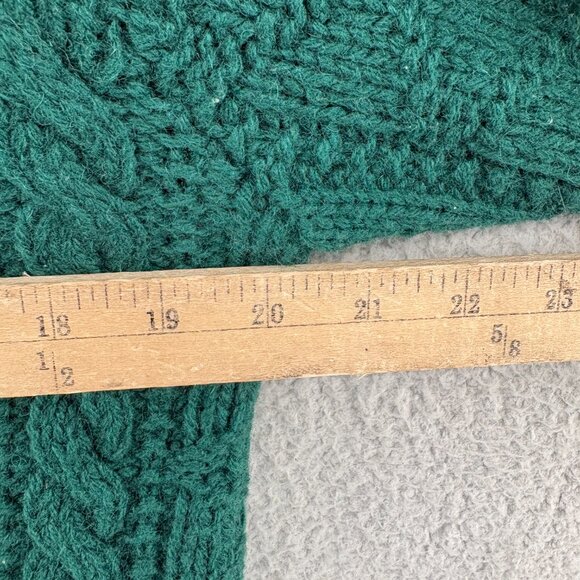 Vintage Brass Plum by Nordstrom Shetland Wool Sweater Green Fair Isle Knit - Picture 7 of 14